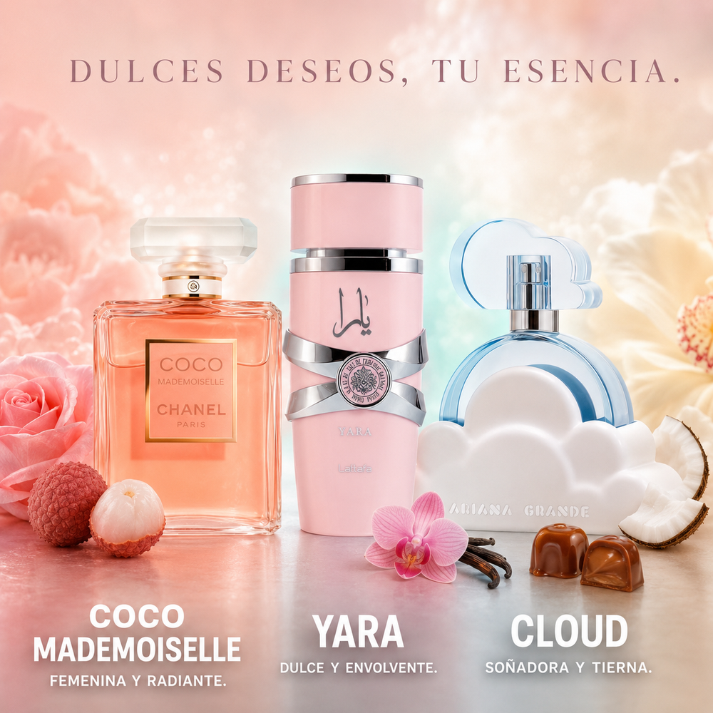 Combo Trío Coco Mademoiselle + Yara + Cloud (Dulce)